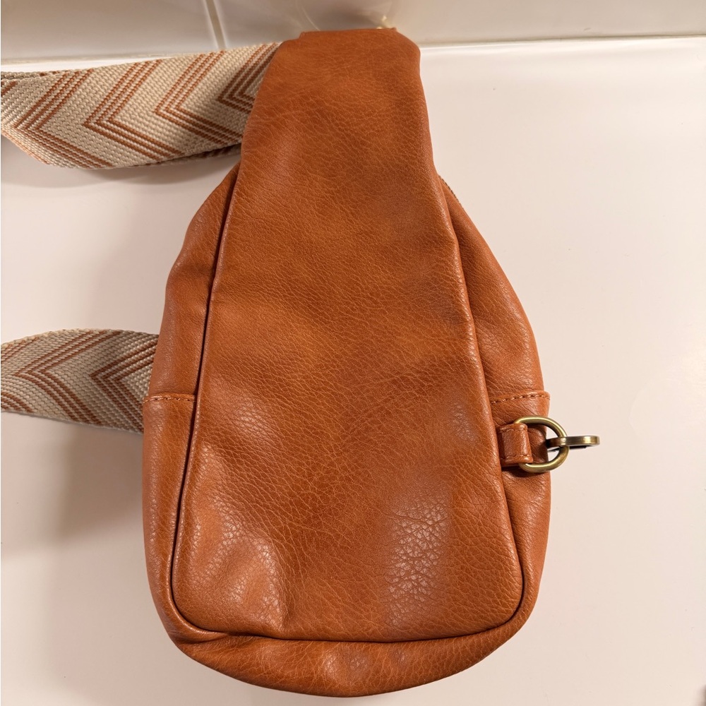 Anthropologie Brown Leather Crossbody Bag - Picture 3 of 6